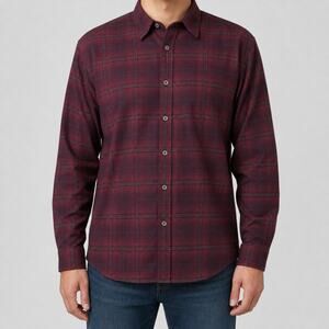 Carbon2Cobalt Shirt Mens Large Plaid Button Up Long Sleeve Casual